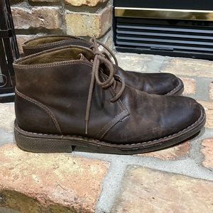 Chaps mens brown leather boots, size 12